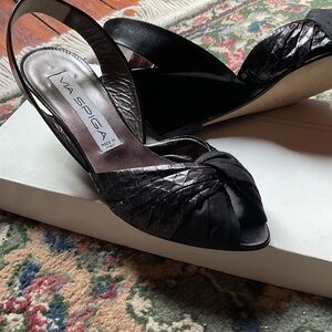 New Vintage 1980’s Via Spiga Wedge Shoes. Made in Italy. Never worn.